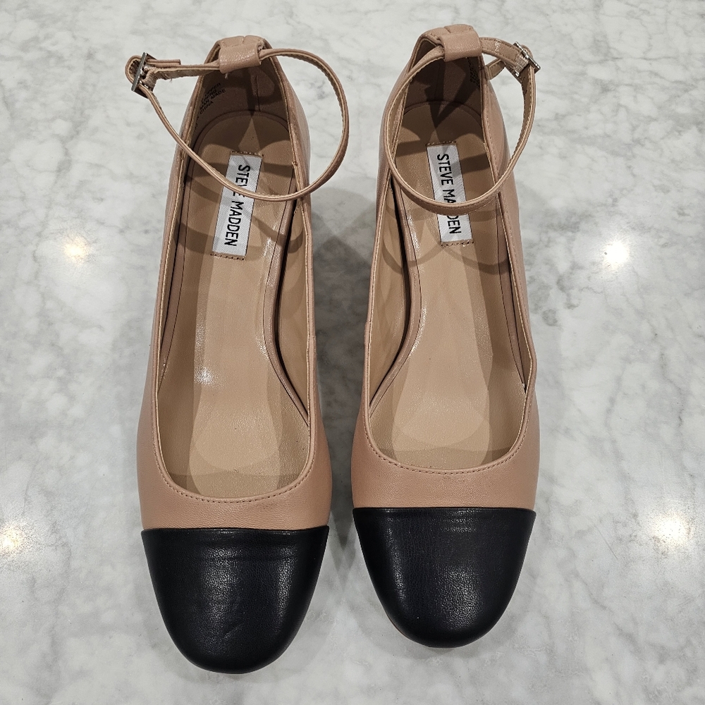 NWOB Steve Madden Eli Pumps Nude and Black size 9.5 - Picture 4 of 8